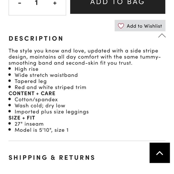 Torrid side stripe classic cotton leggings - Picture 6 of 6